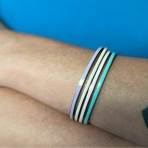 Pandora Lavender Enamel Radiant Hearts Bangle- Read Description Please